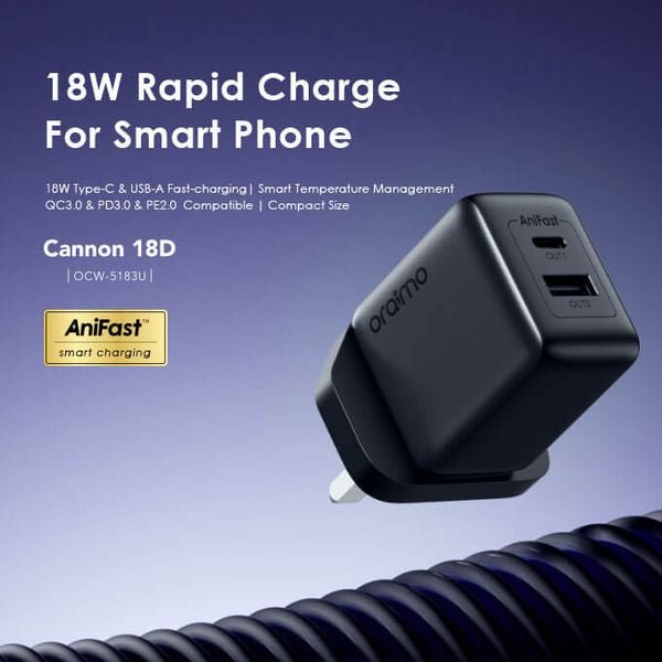 Oraimo Cannon Wall Charger (Original) | 10W Fast